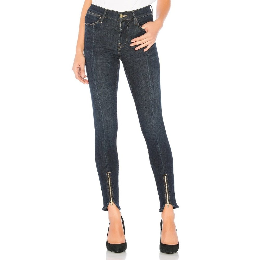 Frame Le High Skinny Split Zip in Ruffin (27)